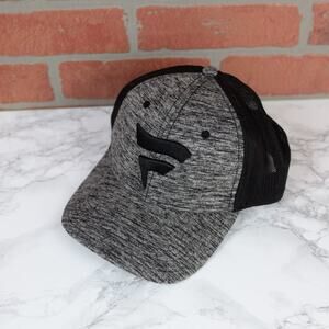 Fanatics Gray Black Marled Heathered Baseball Hat Cap Logo Adjustable Snap Back